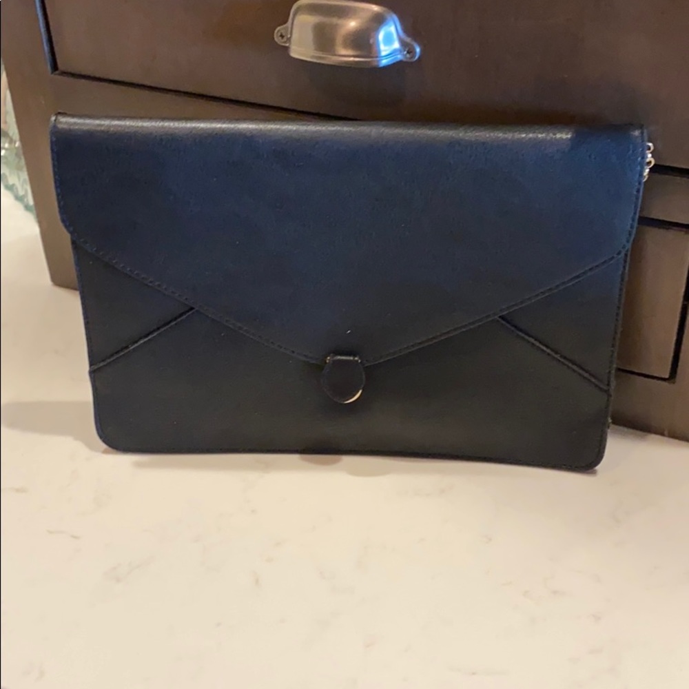 Black wallet on a chain , clutch